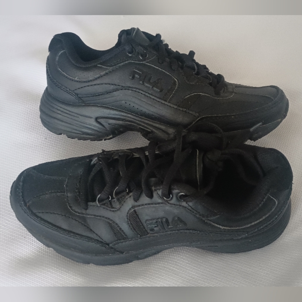 Fila Women's Memory Workshift Slip Resistant Work Shoes Black Size 6 Pre-owned